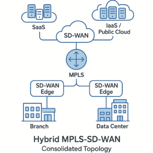 financial services network infrastructure diagram showing multiple provider complexity