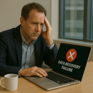 SI Data Recovery Failure - Si Futures SME data protection gap showing failed Office 365 recovery attempt