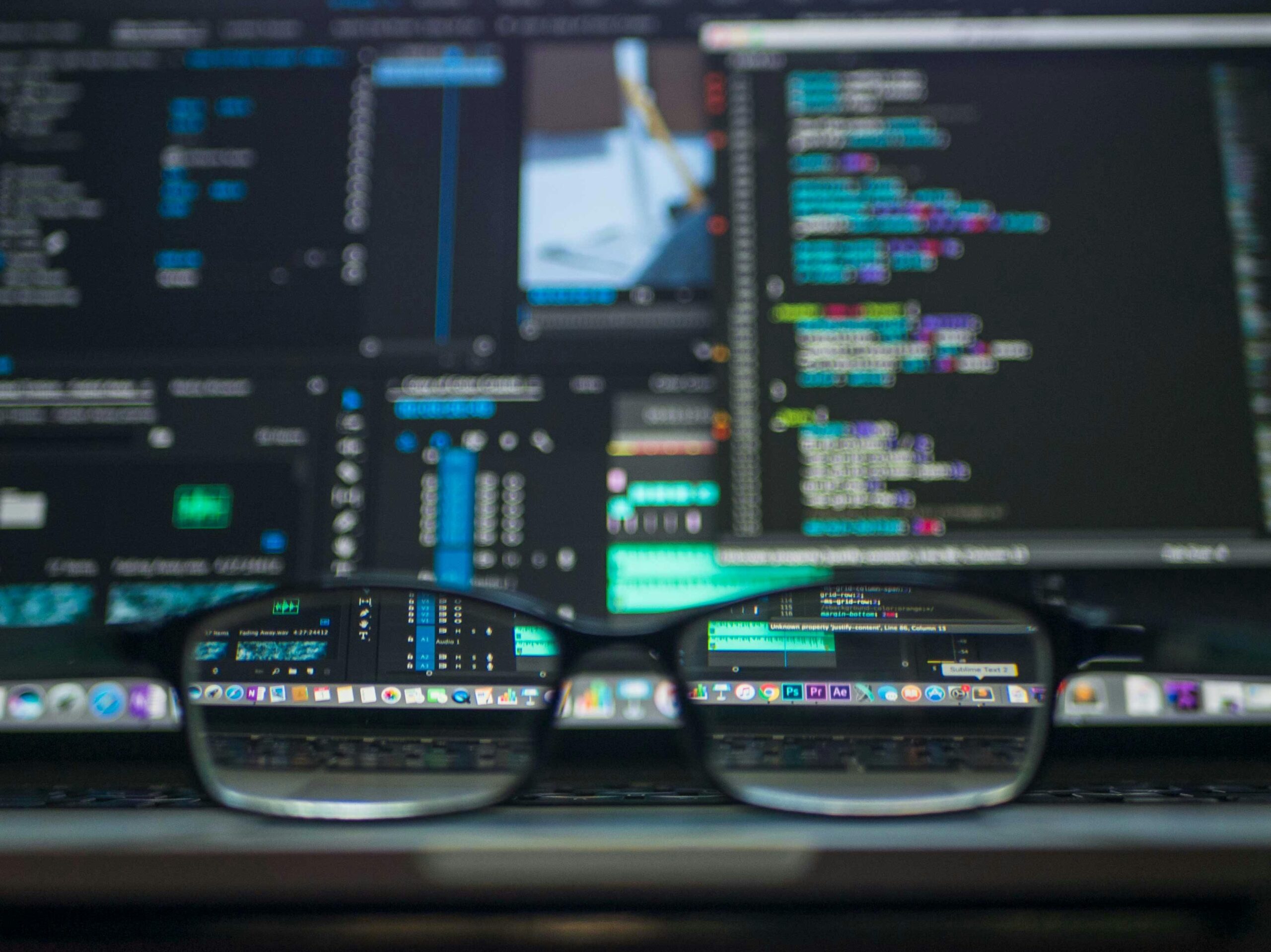 Beyond Insurance Reports - Featured - pexels-kevin-ku-92347-577585 - Si Futures Glasses focusing on detailed cybersecurity monitoring screens showing comprehensive vulnerability assessment beyond basic compliance scanning