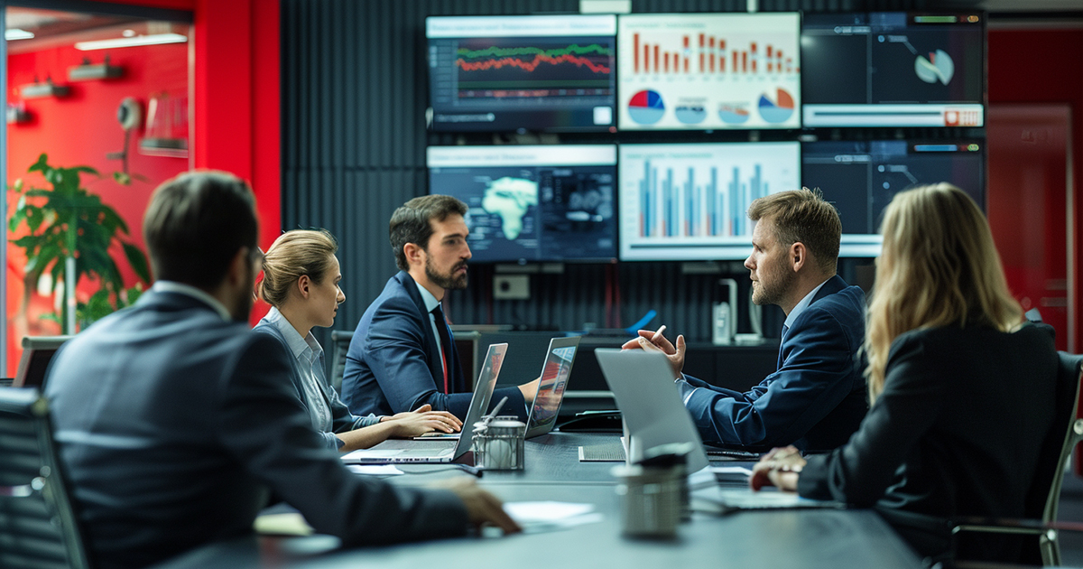 Professional IT security collaboration meeting - Si Futures IT security professionals collaborating transparently on security assessment findings with existing IT provider