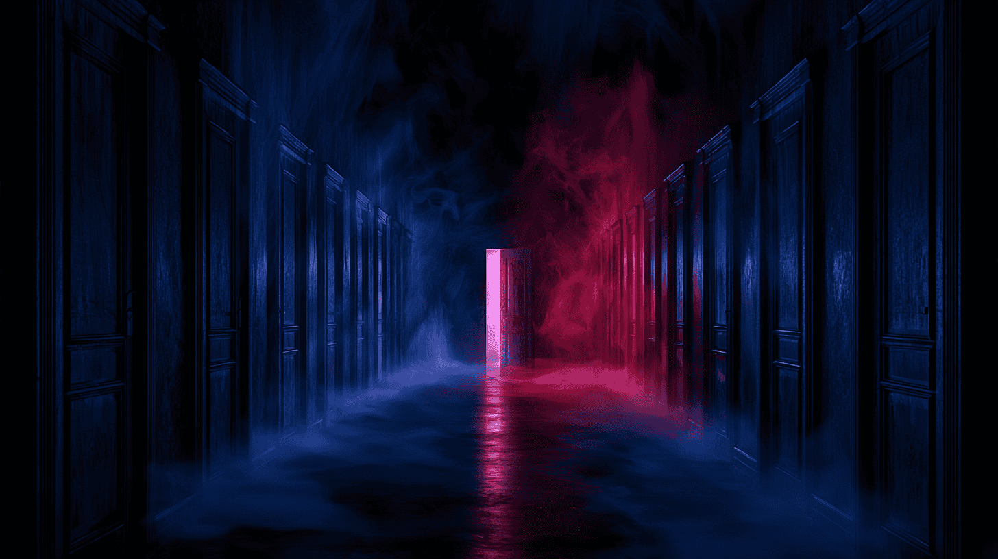 Corridor of doors representing methodical email account compromise incident response